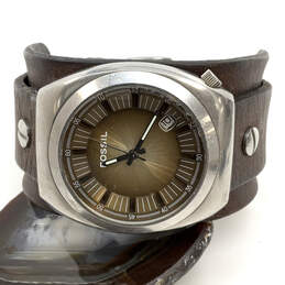 Designer Fossil Silver-Tone Stainless Steel Adjustable Strap Wristwatch alternative image