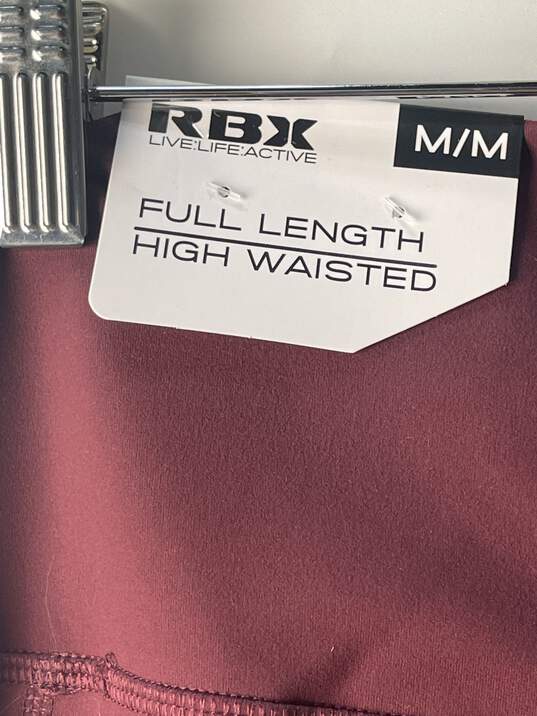 RBX Womens Burgundy Active Leggings Size M/M image number 3