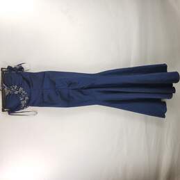 Xscape Women Blue Sleeveless Dress S NWT