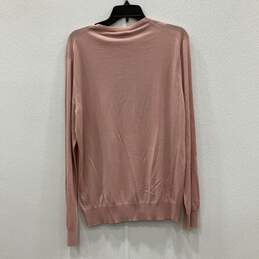 NWT Ermenegildo Zegna Womens Pink Long Sleeve Pullover Sweatshirt Size 52 alternative image