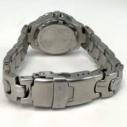 Designer Fossil Blue AM-3681 Silver-Tone Stainless Steel Quartz Wristwatch alternative image
