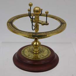 1987 Franklin Mint Orrery Solar System Compass 24k Gold Plated