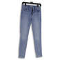 Womens Blue Medium Wash Pockets Rockstar Super Denim Skinny Jeans Size 4 image number 1