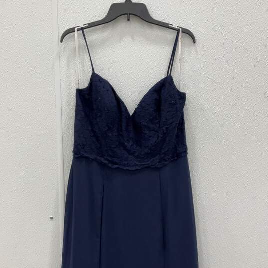 Bari Jay Womens Blue Sleeveless Sweetheart Neck Maxi Dress Size 14 image number 3
