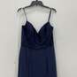 Bari Jay Womens Blue Sleeveless Sweetheart Neck Maxi Dress Size 14 image number 3