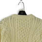 Womens Beige Long Sleeve Crew Neck Knitted Pullover Sweater Size Small image number 4