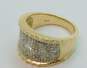14K Yellow Gold 0.77 CTTW Round Diamond Pave Tapered Ring 10.1g image number 4