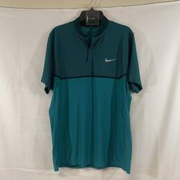 Men's Teal Nike Golf Snap-Up Shirt, Sz. L