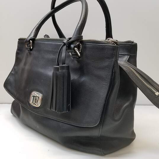 Buy the Coach Legacy Pinnacle Black Leather Harper Satchel Handbag ...