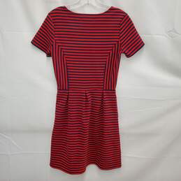 Madewell WM's Blue & Red Striped A-Line Midi Dress Size 2 alternative image