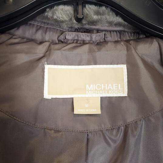 Michael by Michael Kors Women Gray Puffer Coat M image number 3