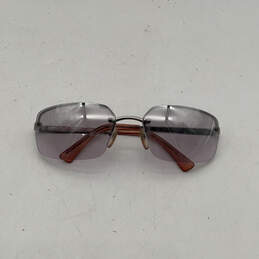 Womens Silver UV Protection Rim Less Color Lens Rectangular Sunglasses