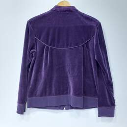 Women's Purple Zip Up Jacket Size M alternative image