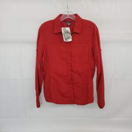 REI Red Long Sleeved Sahara Shirt WM Size S NWT