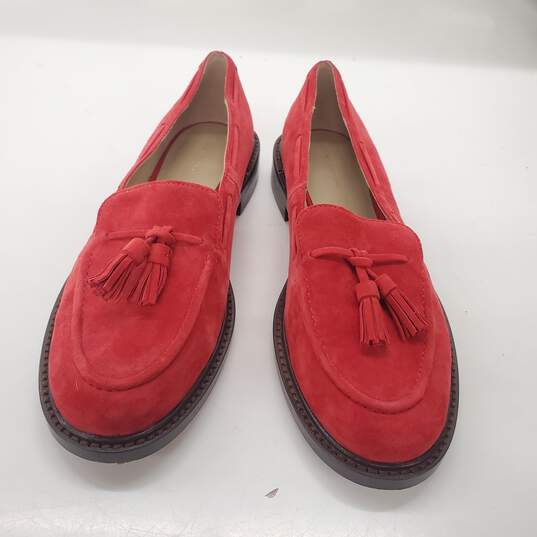 Ann Taylor Jubilee Red Suede Loafers Women's Size 7.5M image number 3