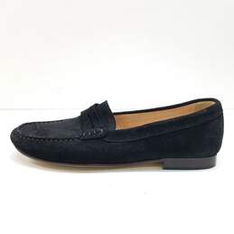 J. Crew G0887 James Black Suede Penny Loafers Women's Size 7 B