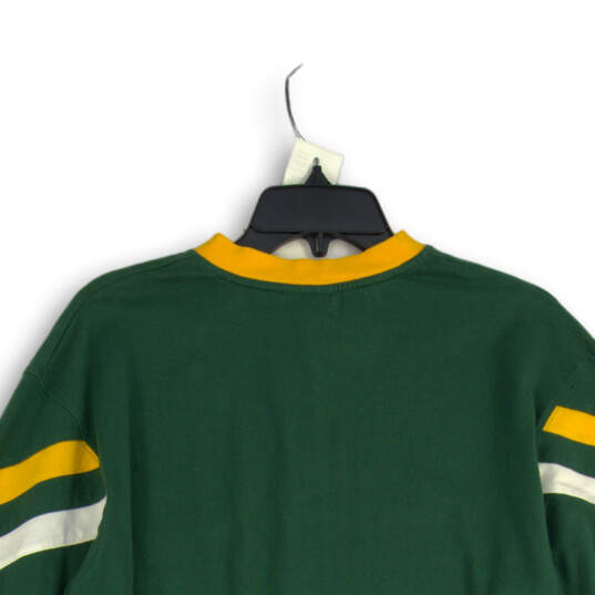 Mens Green Yellow Green Bay Packers Long Sleeve Pullover T-Shirt Size Large image number 4