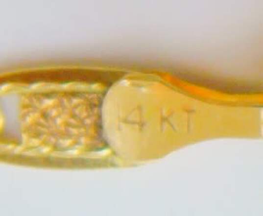 Elegant 14K Tri Color Gold Textured Anchor Chain Necklace 9.2g image number 4