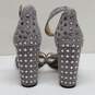 Hendrix Gray Suede Studded Open Toe Heels Size 6 image number 3