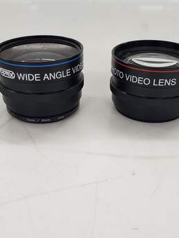 Optex Telephoto and Wide Angle Video Lenses 52mm / 49mm - Untested