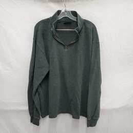 Rodd & Gunn MN's 100% Cotton Half Zip Green Pullover Size 2XL