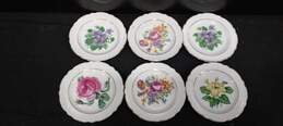 Bundle of 6 Japanese Made Mini Floral Ceramic Plates alternative image