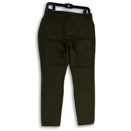 Womens Green Denim Dark Wash Pocket Stretch Straight Leg Jeans Size 8 alternative image