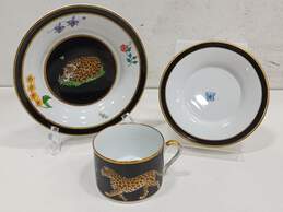3 Piece Cup Plates Jaguar Jungle Lynn Chase Designs China