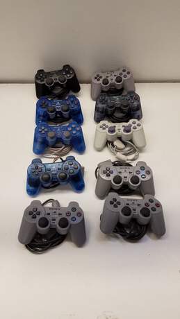 Lot of 10 Sony PSOne/PS2 Analog Controllers for Parts/Repair