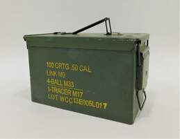 Original .50 Caliber Military Metal Ammo Storage Box