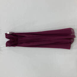 NWT Womens Purple Strapless Chiffon Bodice Ball Gown Maxi Dress Size 8