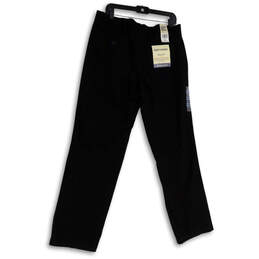 NWT Mens Black Flat Front Stretch Pockets Classic Fit Dress Pants Sz 36x32 alternative image