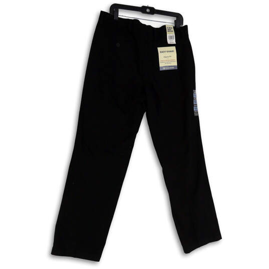 NWT Mens Black Flat Front Stretch Pockets Classic Fit Dress Pants Sz 36x32 image number 2