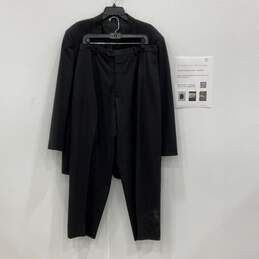 Armani Collezioni Mens Black Three Button Blazer & Pant Suit Set Size 46L w/ COA