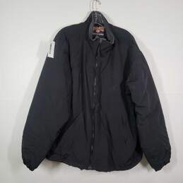 Mens Mock Neck Long Sleeve Front Pockets Mid Length Windbreaker Jacket Size XXL