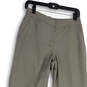 Womens Gray Flat Front Slash Pocket Straight Leg Formal Dress Pants Size 4 image number 3
