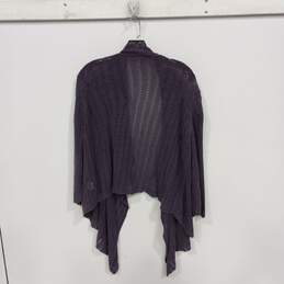 Coldwater Creek Women's Purple Knitted 3/4 Sleeve Cardigan Size L alternative image
