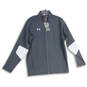 NWT Mens Black Long Sleeve Water Resistant Windbreaker Jacket Size M image number 1