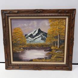 Vintage Landscape Oil Painting Framed