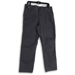 Mens Gray Denim Flame Resistant Rugged Flex Relaxed Fit Work Pants Sz 36x32