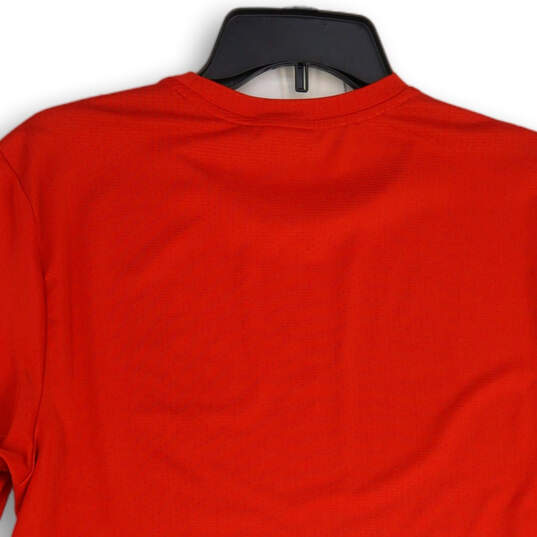 Mens Red Crew Neck Short Sleeve Workout Pullover T-Shirt Size Medium image number 4