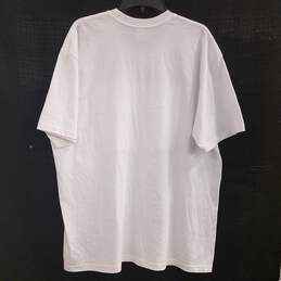 Mens White Cotton Crew Neck Short Sleeve Pullover Graphic T-Shirt Size XL alternative image