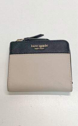 Kate Spade Leather Corner Zip Small Bifold Card Wallet