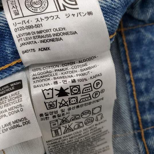 Lev's 511 MN's Cotton Denim Blue Cut Off Shorts Size 40 image number 3