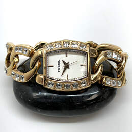 Designer Fossil ES-1961 Gold-Tone Strap Stones Analog Quartz Wristwatch alternative image