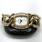 Designer Fossil ES-1961 Gold-Tone Strap Stones Analog Quartz Wristwatch image number 2