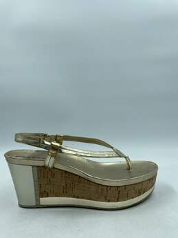 Prada Gold Thong Flatform Sandals W 8 COA
