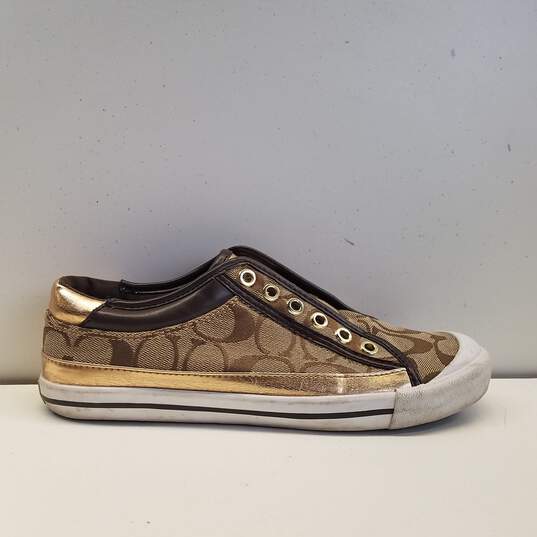 COACH Felix Signature Print Canvas Slip On Sneakers Women's Size 6.5 B image number 1