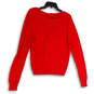 NWT Womens Red Knitted Long Sleeve Front Button Cardigan Sweater Size L/14 image number 2