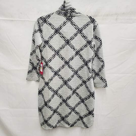 NWT Vince Camuto WM's Gray Kris Cross Terry Cowl Neck Knit Dress Size 4P image number 2